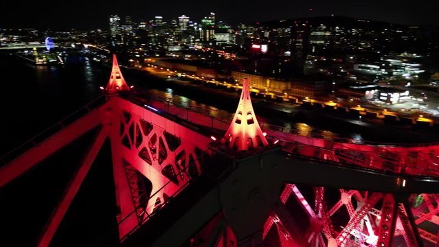 Monreal Jacques Cartier Bridge at Night 