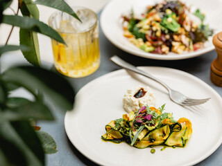 Courgette zucchini summer starter. 