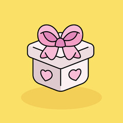 Gift Free vector cartoon icon illustration. customer experience icon concept isolated . flat cartoon style