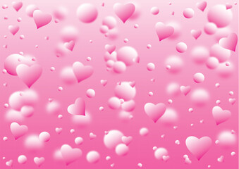 Valentine patterned hearts background. Valentine's day. Vector. Valentine heart pink background. Vector illustration for your design.