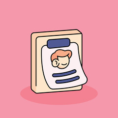 Background Check Free vector cartoon icon illustration. customer experience icon concept isolated . flat cartoon style