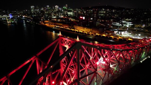 Monreal Jacques Cartier Bridge at Night