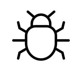 Vector bug icon.