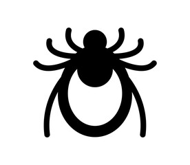 Vector tick bug icon. Simple tick insect illustration. - obrazy, fototapety, plakaty