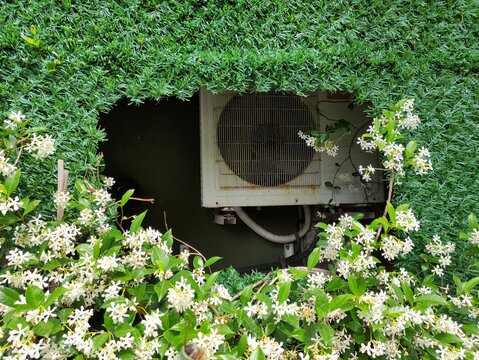the outdoor unit of the air conditioner 