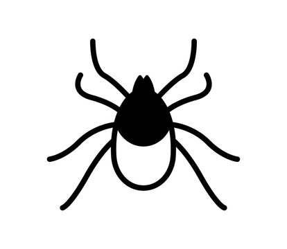 Vector tick bug icon. Simple tick insect illustration.