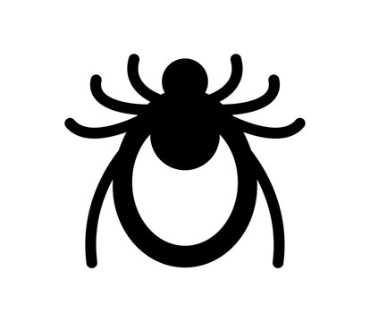 Vector tick bug icon. Simple tick insect illustration.