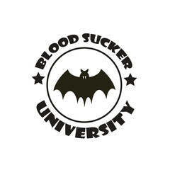 Blood Sucker Vampire Bat Halloween Graphic, Funny Halloween Bat Illustration for T-shirts, Decorations, Invites, Halloween Decor