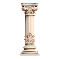 transparent background with an architectural column