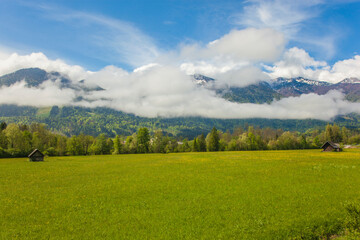 Lake Bled Reflections and Triglav National Park, Spring Season Photo, Julian Alps Bled, Slovenia