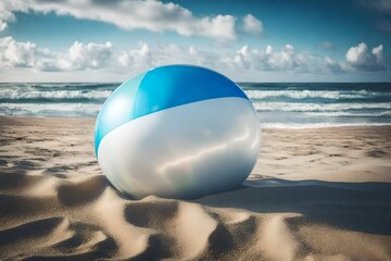 Fototapeta na wymiar beach ball on the beach