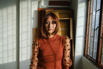 cinematic portrait of a charming woman