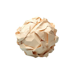 Crushed paper sphere