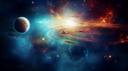 Obraz na płótnie Canvas Astrology astronomy earth outer space solar system. AI Generative.