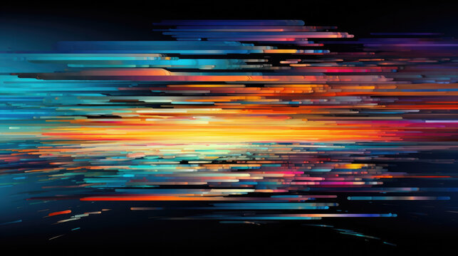A digital glitch art piece that appears to transform abstract shapes and colors in an unpredictable fashion. Abstract wallpaper backgroun