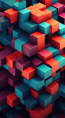 Obraz premium An abstract animation where geometric shapes intersect to create a unique and dynamic pattern. Abstract wallpaper backgroun