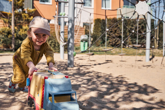 Child playing in the playground