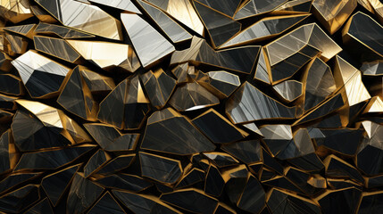 A shattered background of bronze shards slowly shifting and rearranging themselves to form a new pattern Abstract wallpaper backgroun