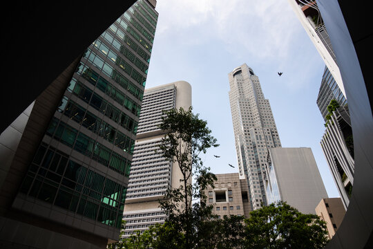 View Of Modern Skyscrapers From Above