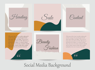 Minimal abstract social media story post feed background, and web banner template. Colorful spring-summer pastel torn ripped paper texture mock-up for beauty care, jewelry, wedding, makeup