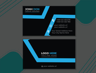 modern business card design, Creative visiting card template, Business presentation card design, Vector illustrator.