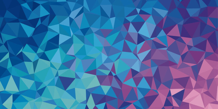 blue and pink low poly abstract background