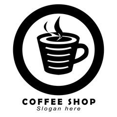 Coffee shop logo for your business project. Vector illustration