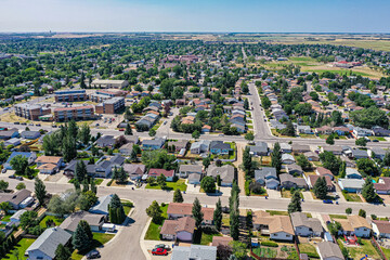 Saskatoon's Western Jewel: Westview Neighborhood Skyward Glimpse