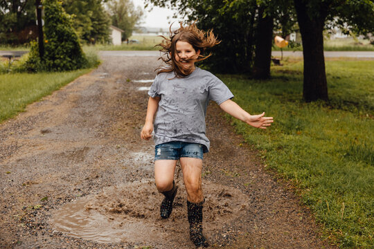 Rainy Spring Driveway