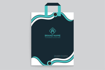 Elegant minimal shopping bag template