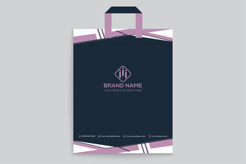 Modern shopping bag design template
