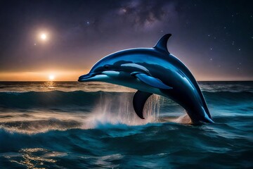 Fototapeta premium dolphin jumping out of the water