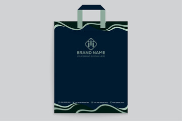  black color shopping bag design