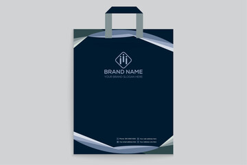  black color shopping bag design