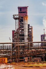 Large briquetted iron making furnace