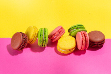 High-colored macaron cakes