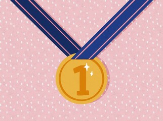 Winner. First place award gold medal