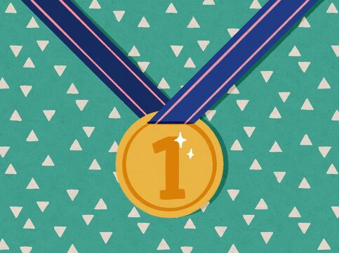 Winner. First place award gold medal