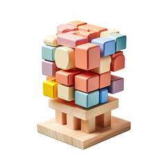 Fototapeta premium Wooden puzzles to enhance cognitive abilities