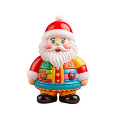 Fototapeta premium Colorful decoration on a toy of Santa Claus at Christmas time