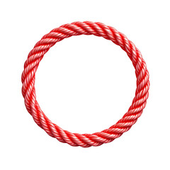 Red spiral rope showcases nylon texture