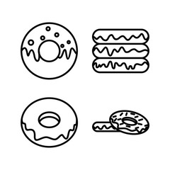 Donut icon vector. doughnut icon. donut logo