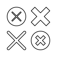 Obraz premium Close vector icon. Delete icon. remove, cancel, exit symbol.