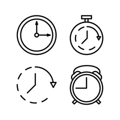 Clock icon. Time icon vector. Clock icon in trendy flat style isolated