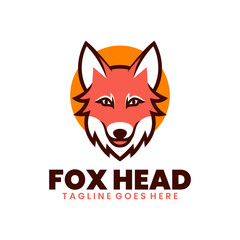 fox head mascot logo design