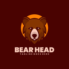 bear head mascot logo design