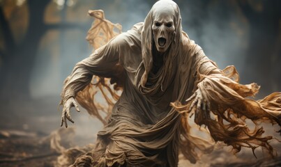 Ghost close-up, monsters, halloween Background