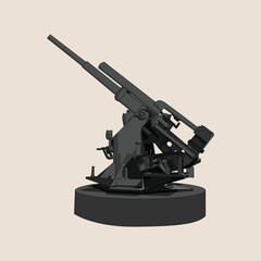 Realistic Anti Aircraft Gun Vector © FASEBOW
