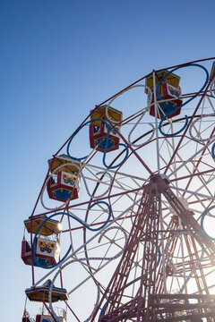 Ferris wheel in a fair park