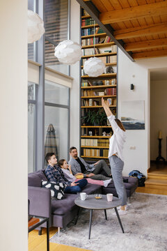 Charade family party home flat amusement informal game association 